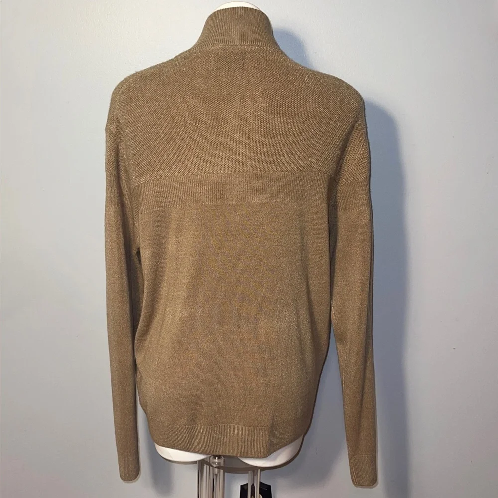 Original Weatherproof Vintage men’s 1/4 zip tan sweater. Large. Worn < 5 times.